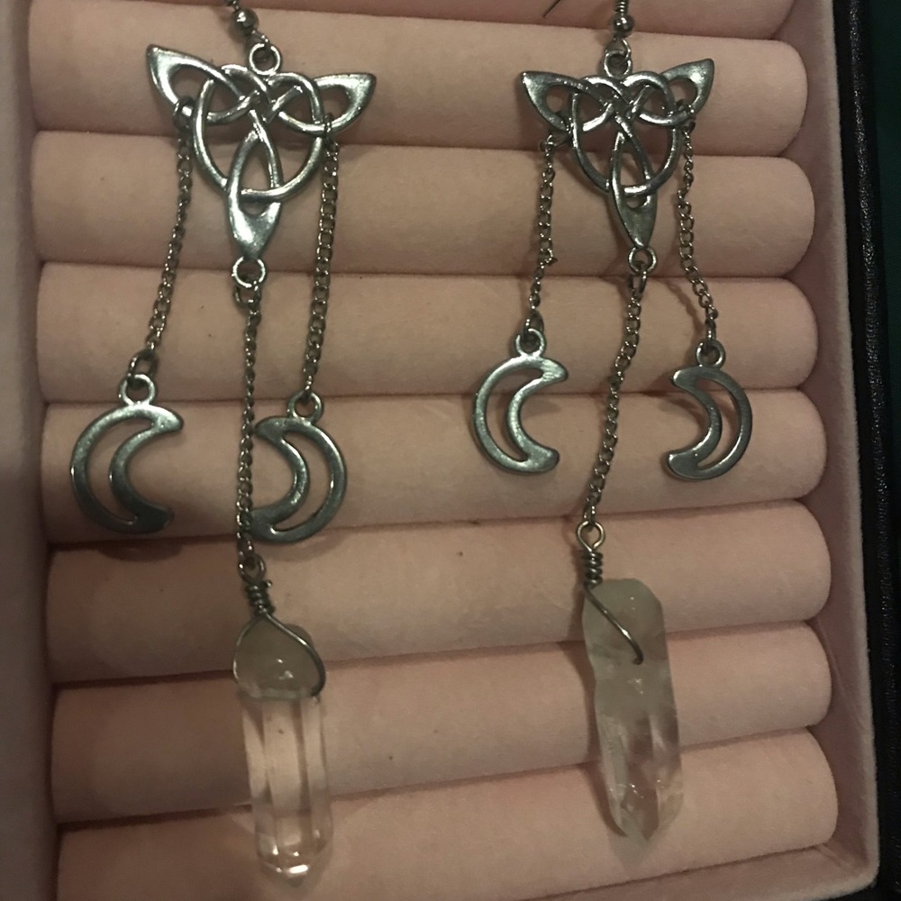 Crystal witchy earrings